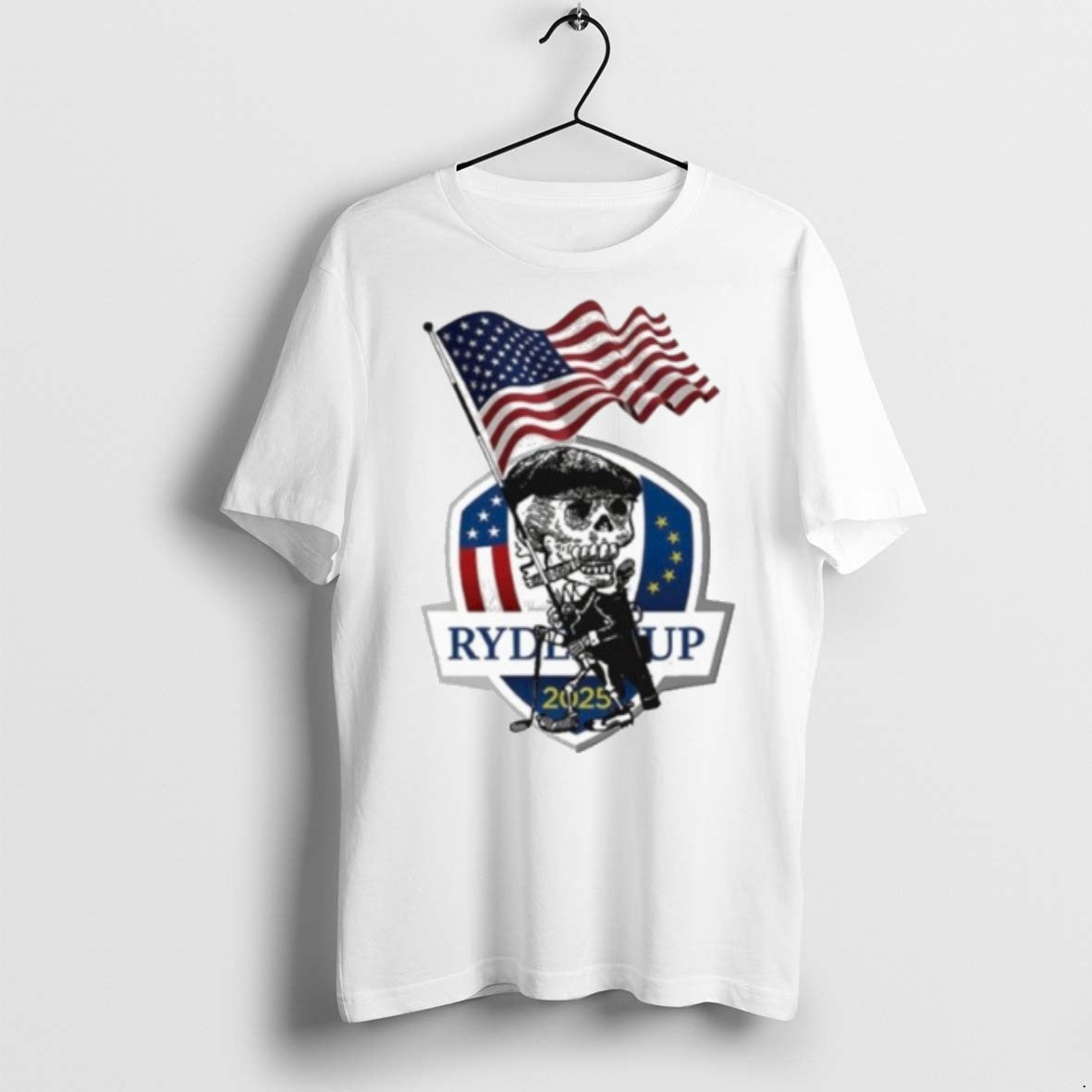 Premium Usa Flag Ryder Cup 2025 Skull T Shirts Hoodie Premium Fashion