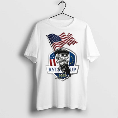 Premium Usa Flag Ryder Cup 2025 Skull T Shirts Hoodie Premium Fashion