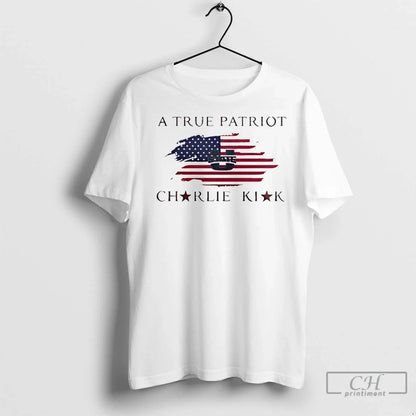 Premium Utah State Aggies True Patriot Charlie Kirk Usa Logo TShirt