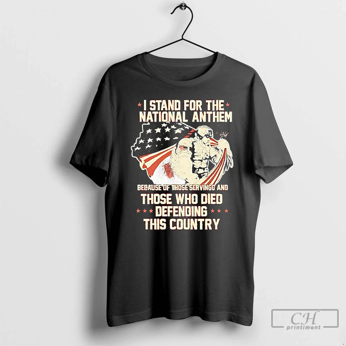 Premium Veteran I Stand National Anthem Those Who Died Defending This