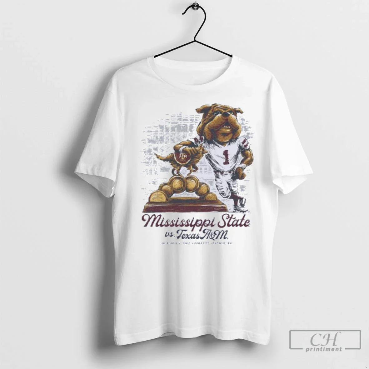 Premium Vlfu45Yu Mississippi State Vs Texas Am Game Day Mascot Tank