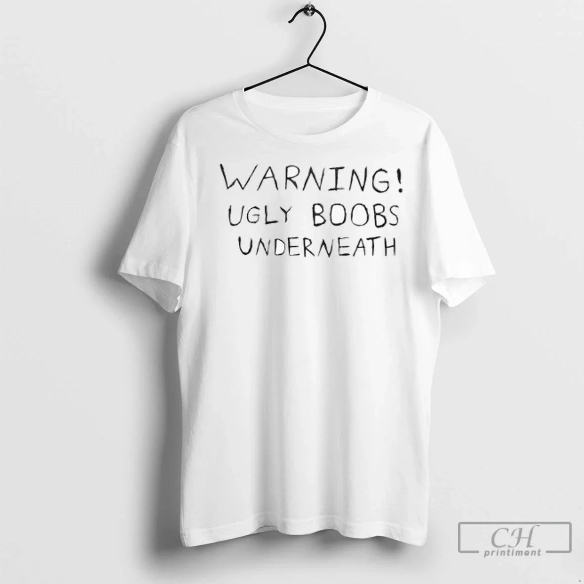 Premium Warning Ugly Boobs Underneath Ladies Long Sleeve Elegant