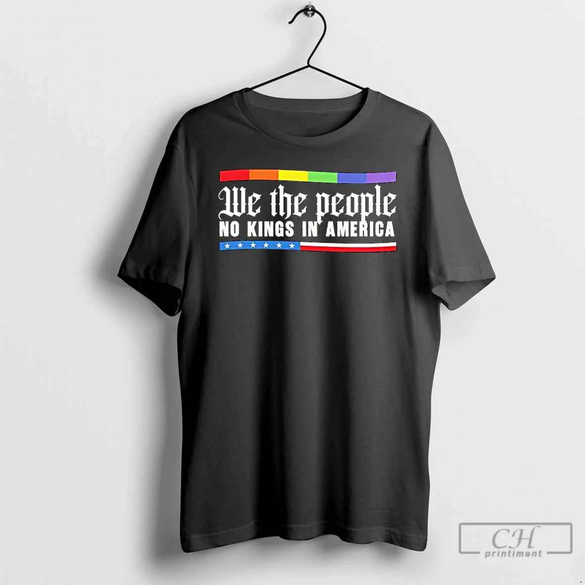 Premium We People No Kings America Us Flag T Shirts Shirt Retro Design