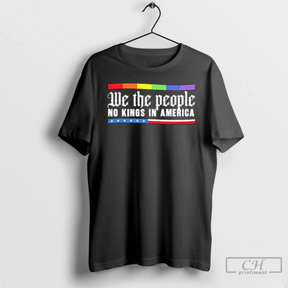 Premium We People No Kings America Us Flag T Shirts Shirt Retro Design