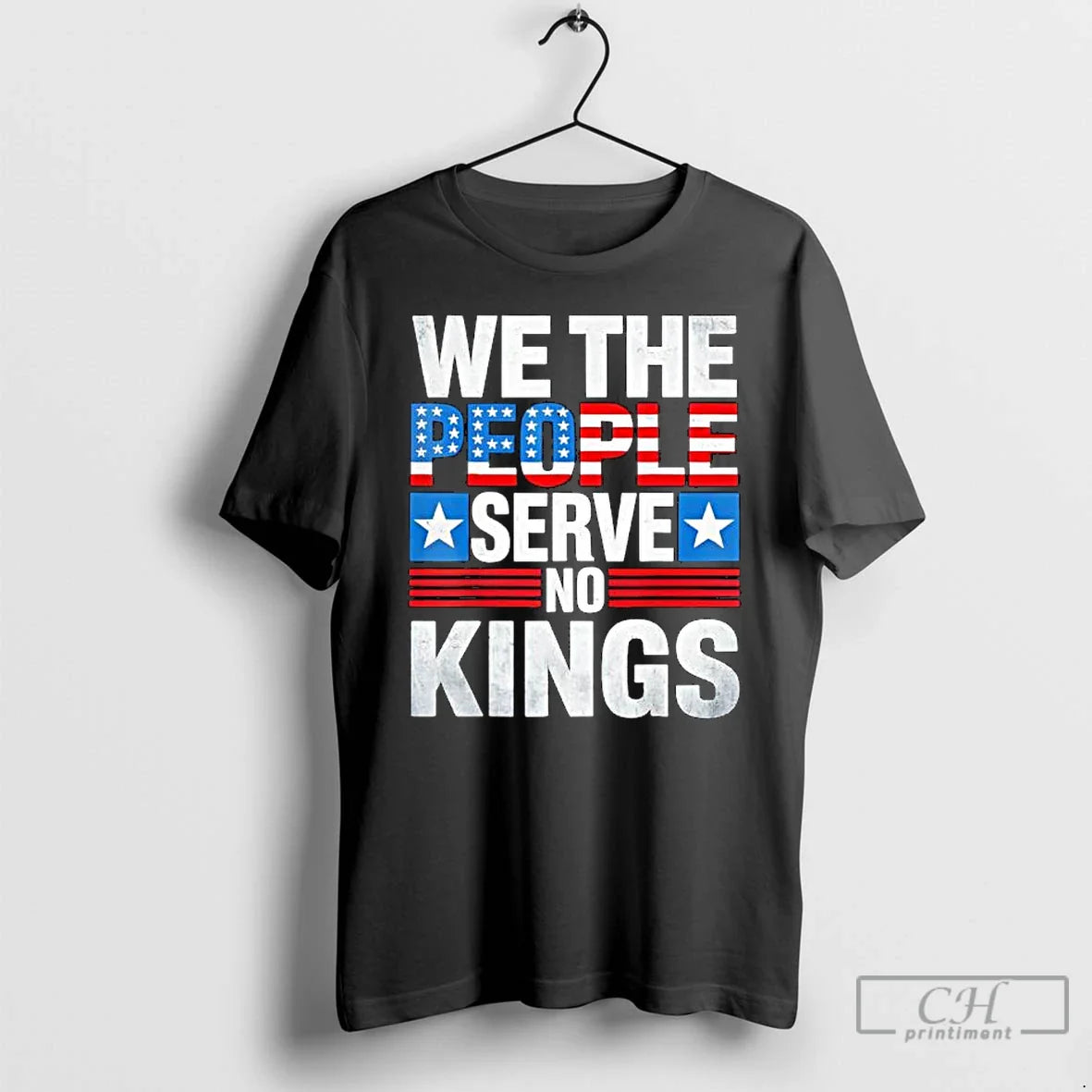 Premium We People Serve No King Patriotic Freedom T Shirts Tee Modern
