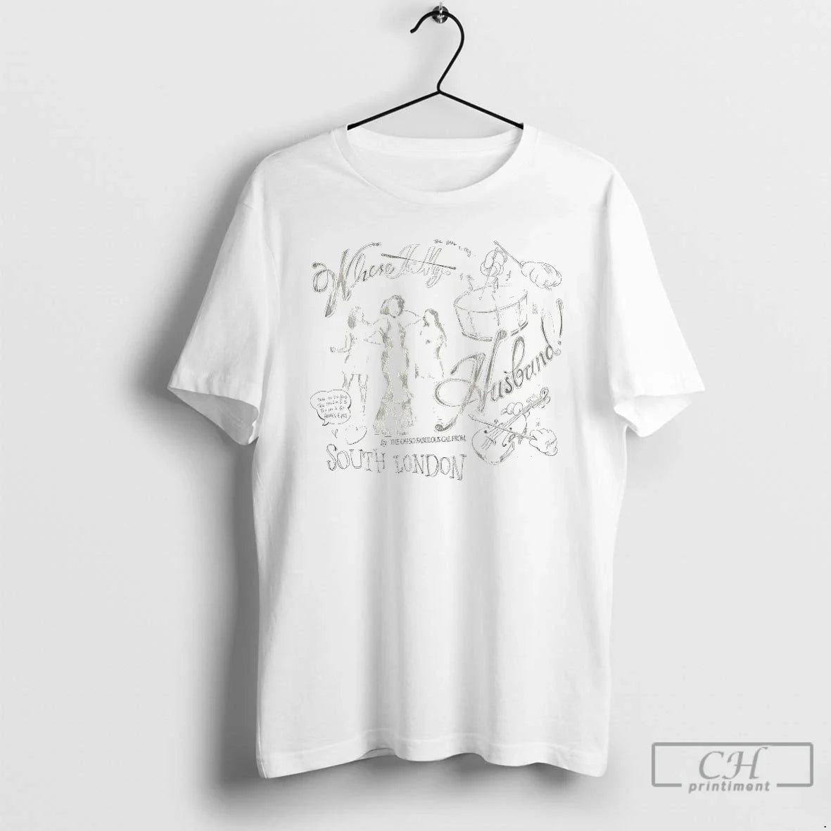 Premium Where Is My Husband South London Tee Stylish Design
