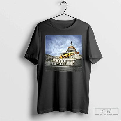 Premium White House Shutdown Long Sleve T Shirts Shirt Retro Gift