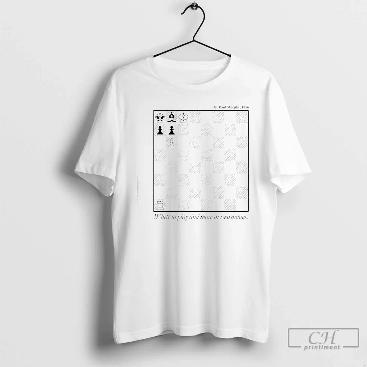 Premium White To Play And Mate Two Moves Tee Classic Design