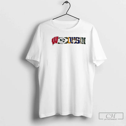 Premium Wisconsin Packers Brewers Badgers TShirt Exclusive Art