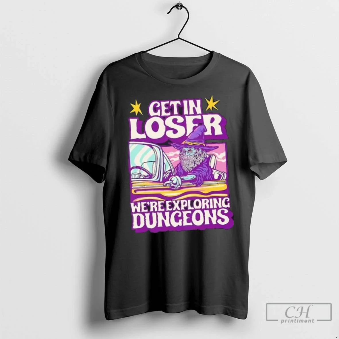 Premium Wizard Get Loser Were Exploring Dungeons TShirt Vintage