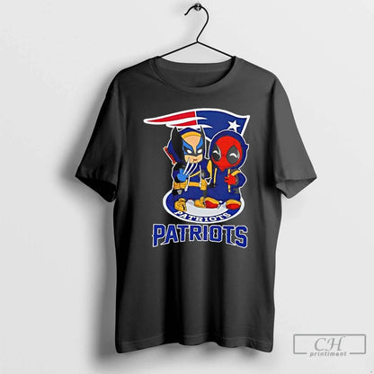 Premium Wolverine And Deadpool X New England Patriots Football Long