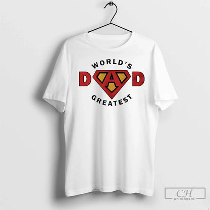 Premium Worlds Dad Greatest Superman Logo Shirt Elegant Gift