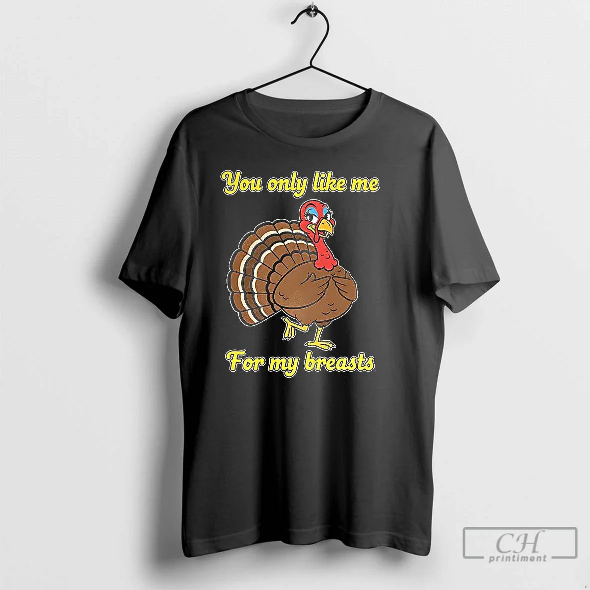 Premium You Only Like Me My Breasts Turkey Thanksgiving Hoodie