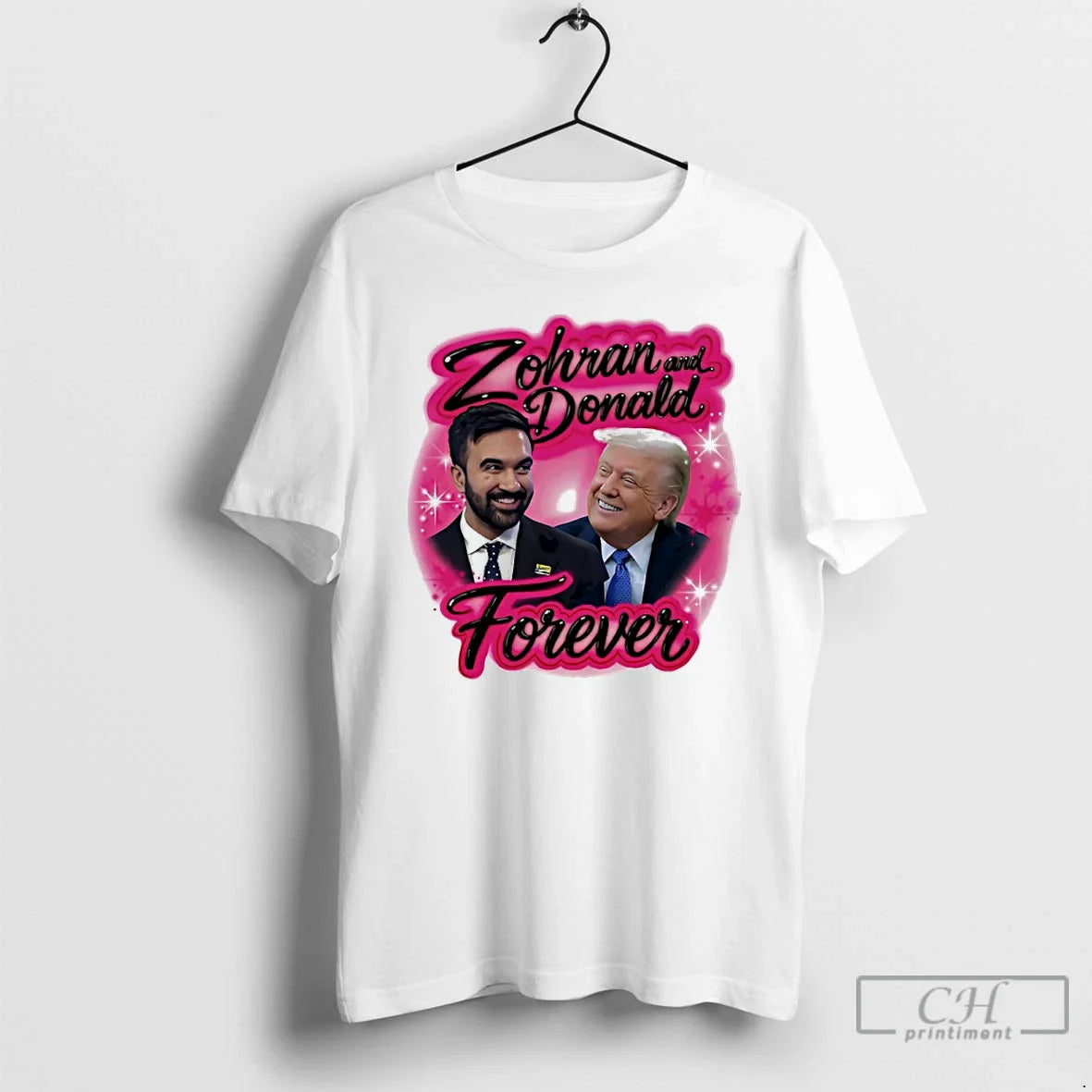 Premium Zohran And Donald Forever Airbrush Tee Classic Collection