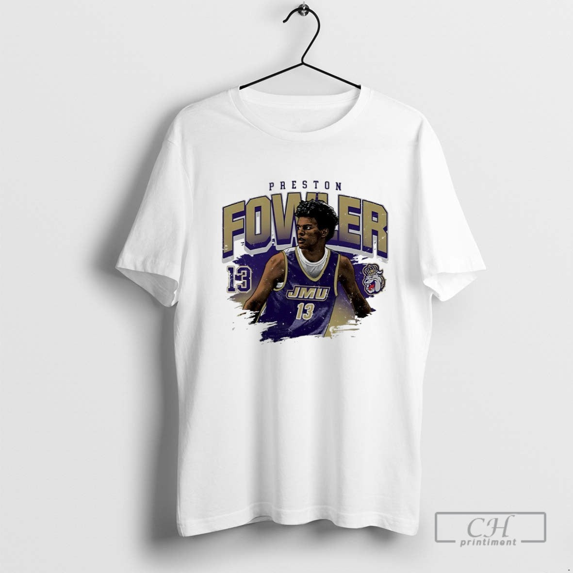 Preston Fowler 13 James Madison Dukes Mens Basketball Shirt Stylish