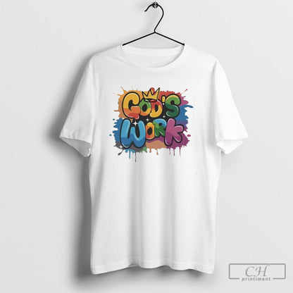 Proclaim Gods Work Graffiti Sweatshirt Vintage Look