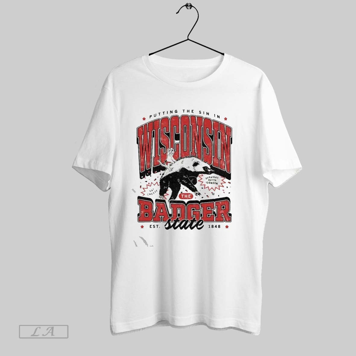 Putting Sin Wisconsin Max Collegiate Heavyweight Tee Premium Outfit