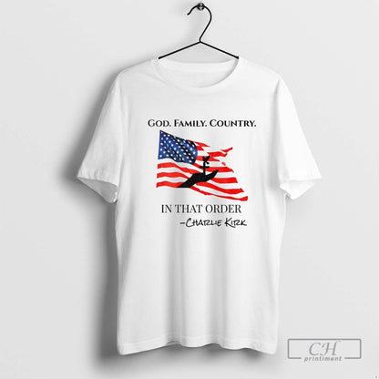 Rip Charlie Kirk God Family Country That Order Memorial American Flag
