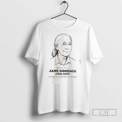 Rip Jane Goodall 1934 2025 Thank You Memories T Shirts Tee Premium
