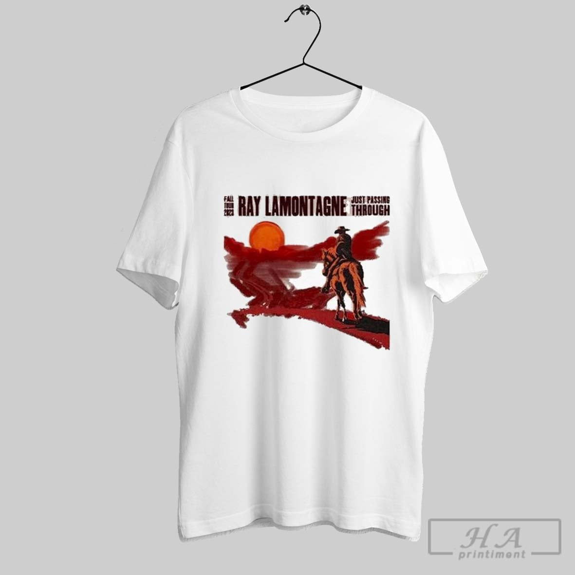 Ray Lamontagne Just Passing Through 2023 Tour T Shirts Tee Authentic