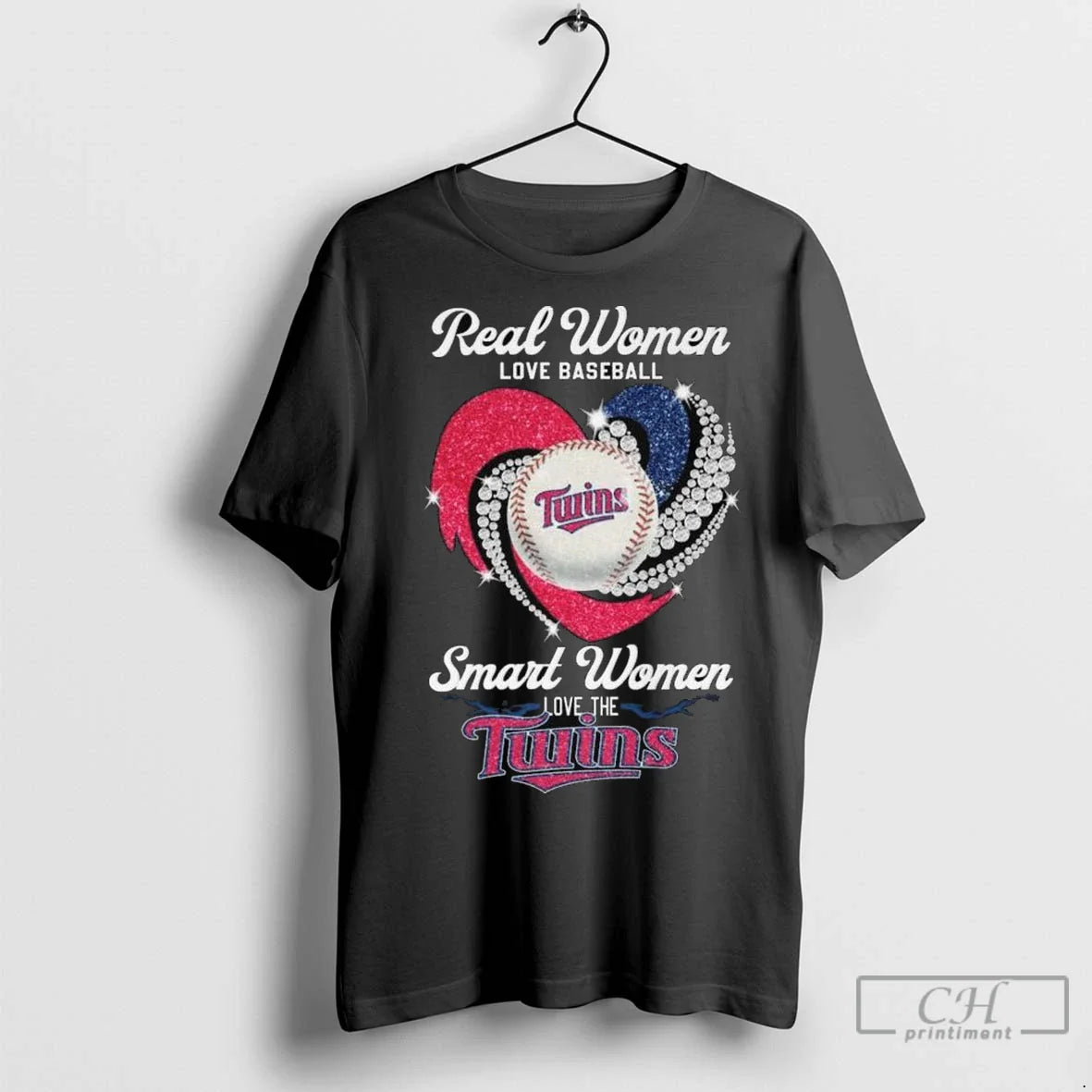 Real Love Baseball Smart Love Minnesota Twins Diamond Heart 2025 Long