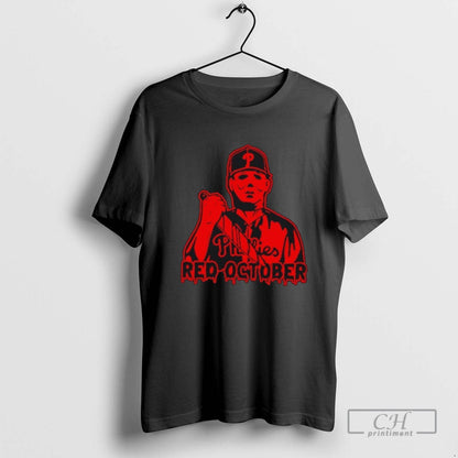 Red October Phillies Michael Myers Halloween Tee Exclusive Art