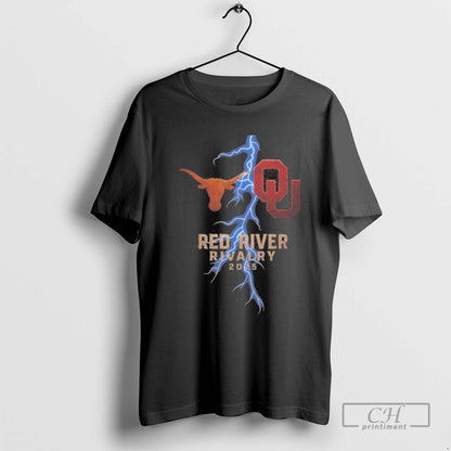 Red River Rivalry 2025 Texas Vs Sooners Shirt Premium Gift