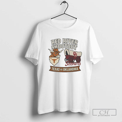 Red River Shootout Texas Longhorns Vs Sooners Tee Retro Merch