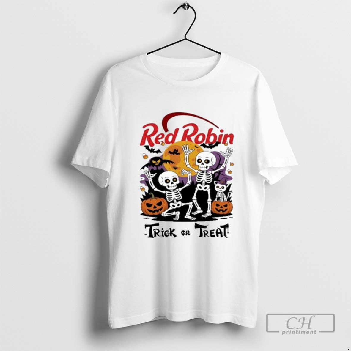 Red Robin Logo X Spooky Halloween Trick Or Trea Tank Top Vintage