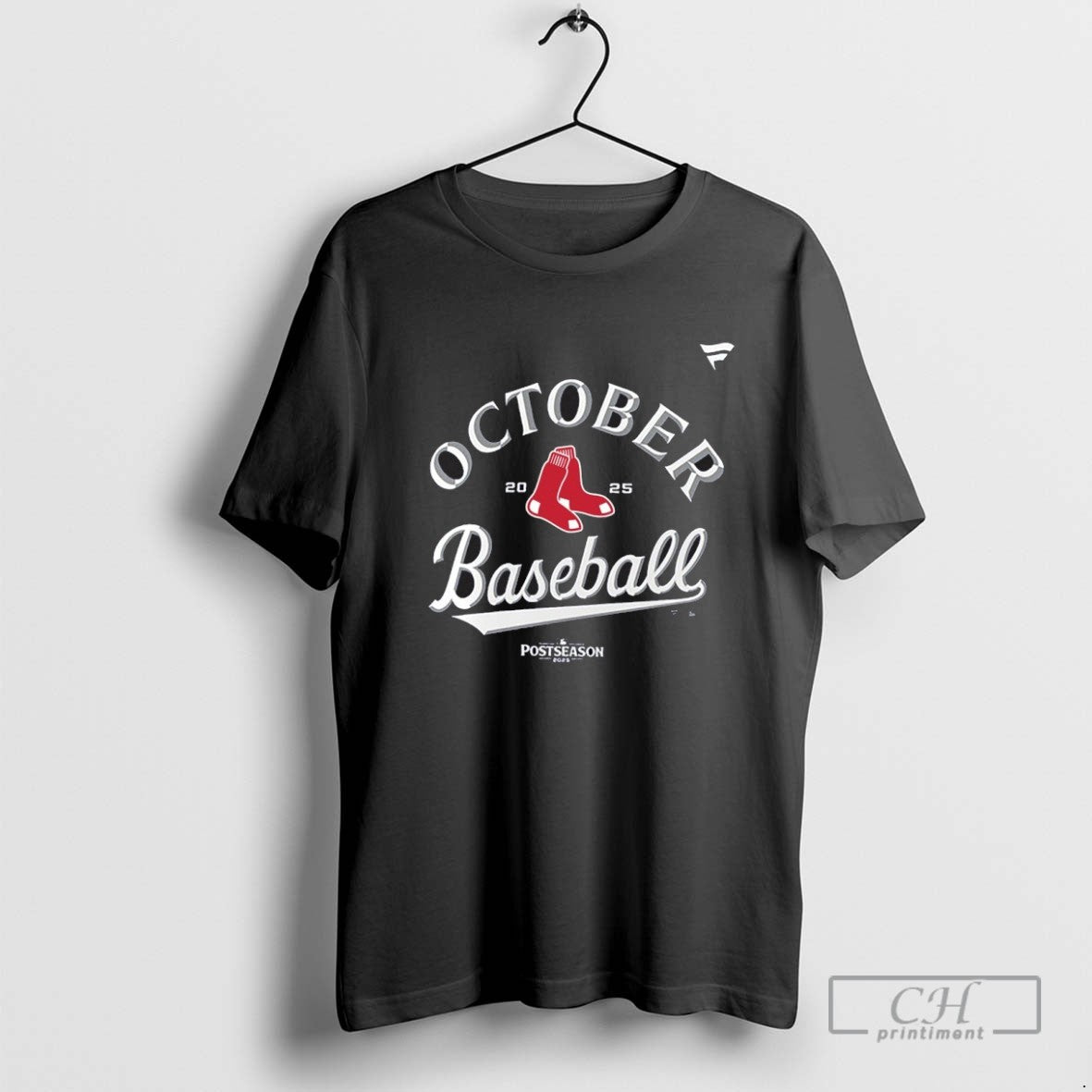 Red Sox October Baseball Bound Long Sleeve Classic Art