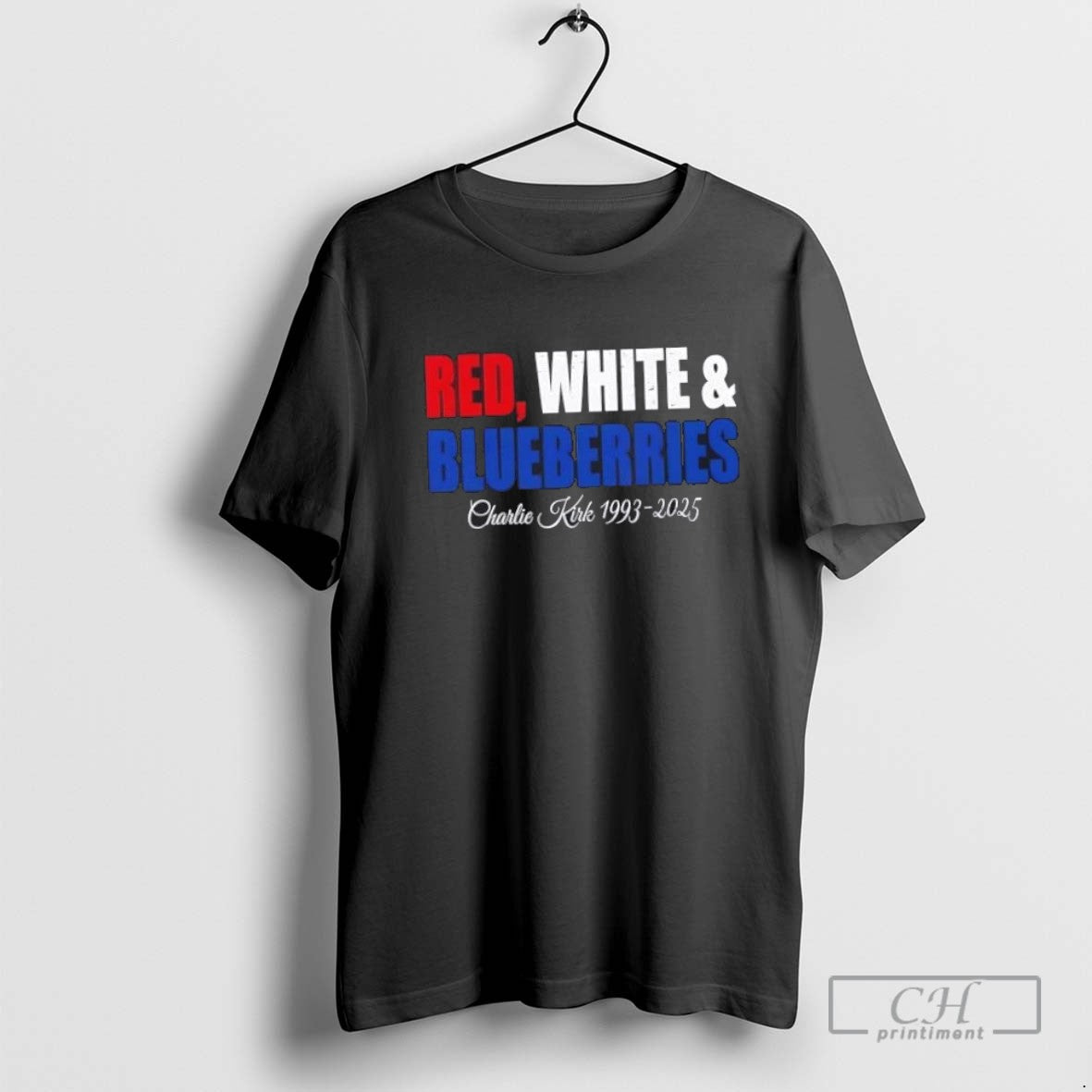 Red White Blueberries Charlie Kirk Memorial Freedom Hoodie Elegant