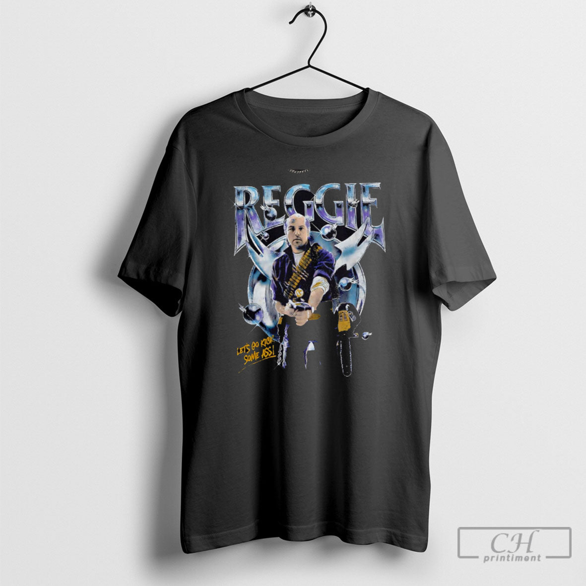 Reggie Lets Go Kick Some Ass Long Sleeve Retro Design