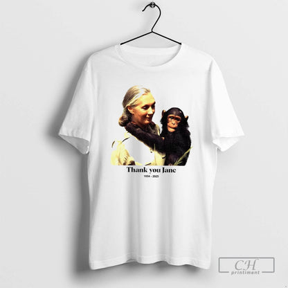 Remember Jane Goodall Thank You Jane Rip 1934 2025 T Shirts Shirt