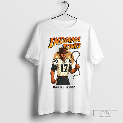Daniel Jones Indiana Jones Colts Parody Shirt Retro Look