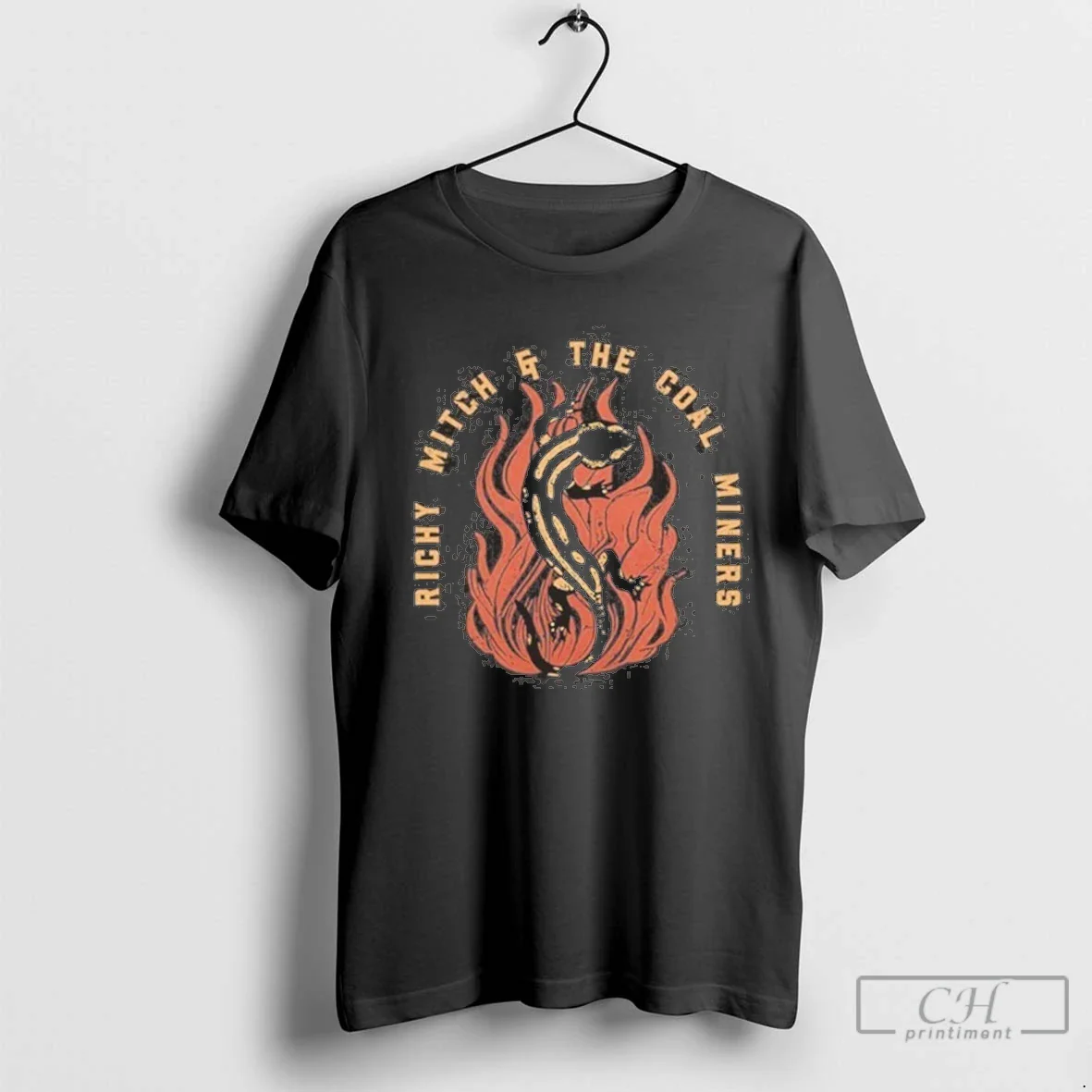 Richy Mitch Coal Miners Salamander TShirt Retro Fashion