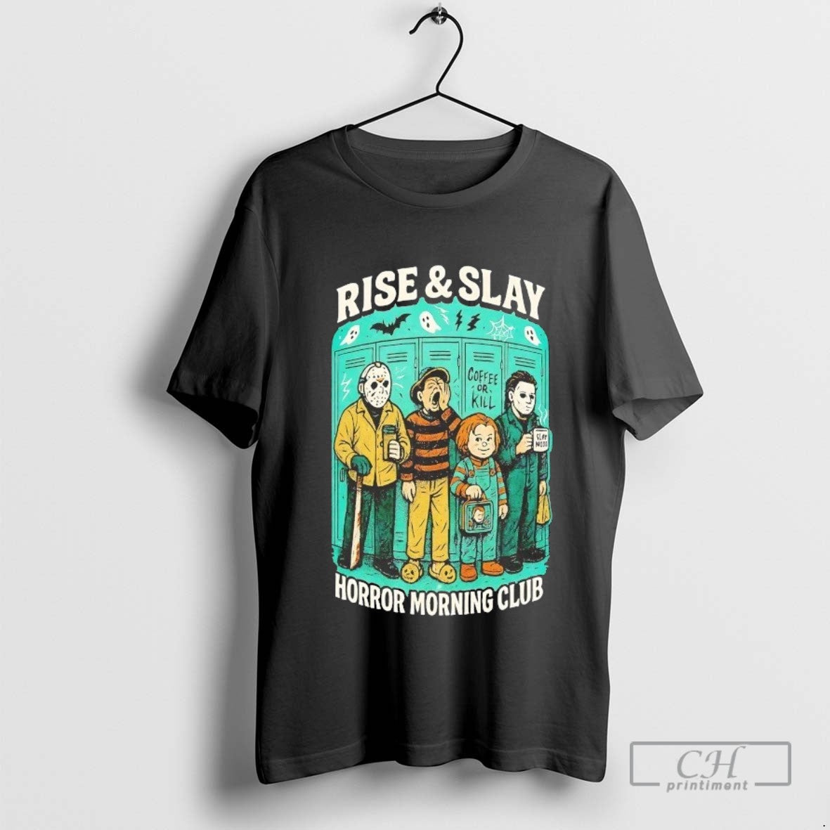 Rise And Slay Horror Morning Club Coffee Or Kill Halloween Long
