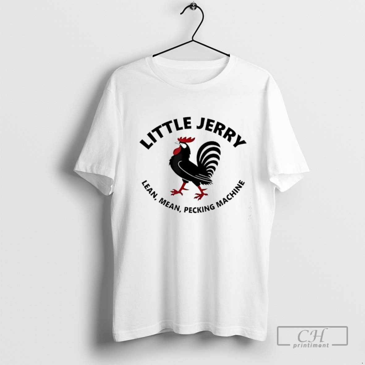 Rooster Little Jerry Lean Mean Pecking Machine Long Sleeve Vintage