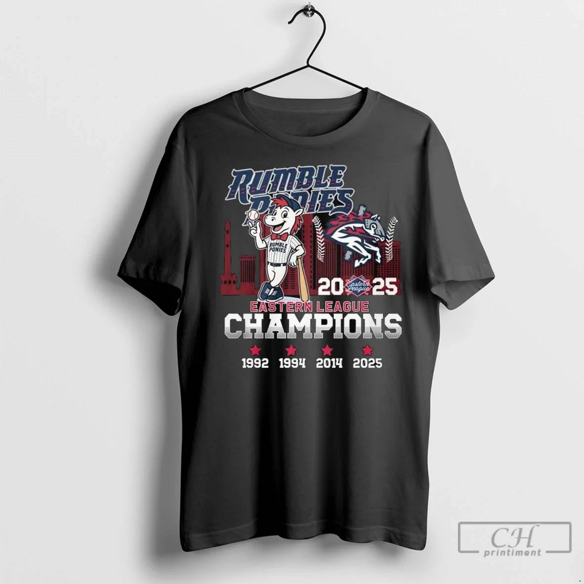 Rumble Ponies Mascot 2025 Eastern League Champions 1992 2025 Long