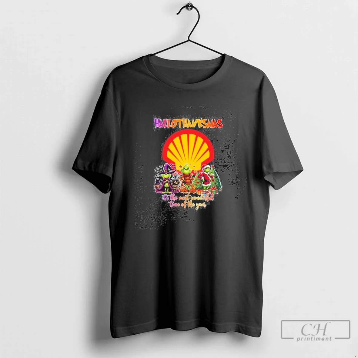 Shell Logo Hallothanksmas Grinch Its Most Wonderful Time Year Long