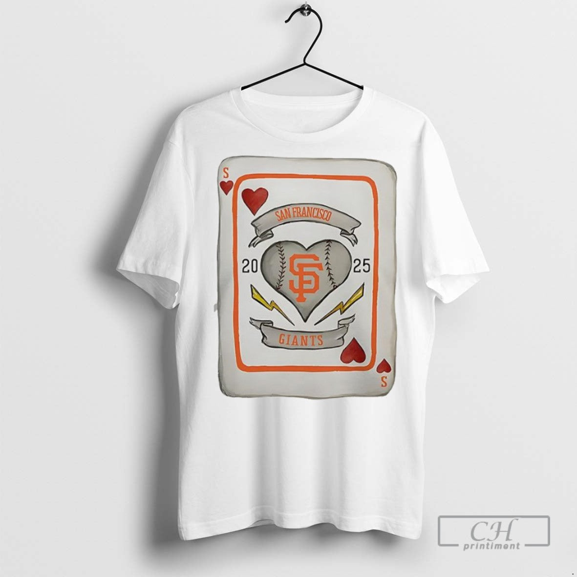 San Francisco Giants Basseball Card Heart X Tiny Turnip T Shirts Tee