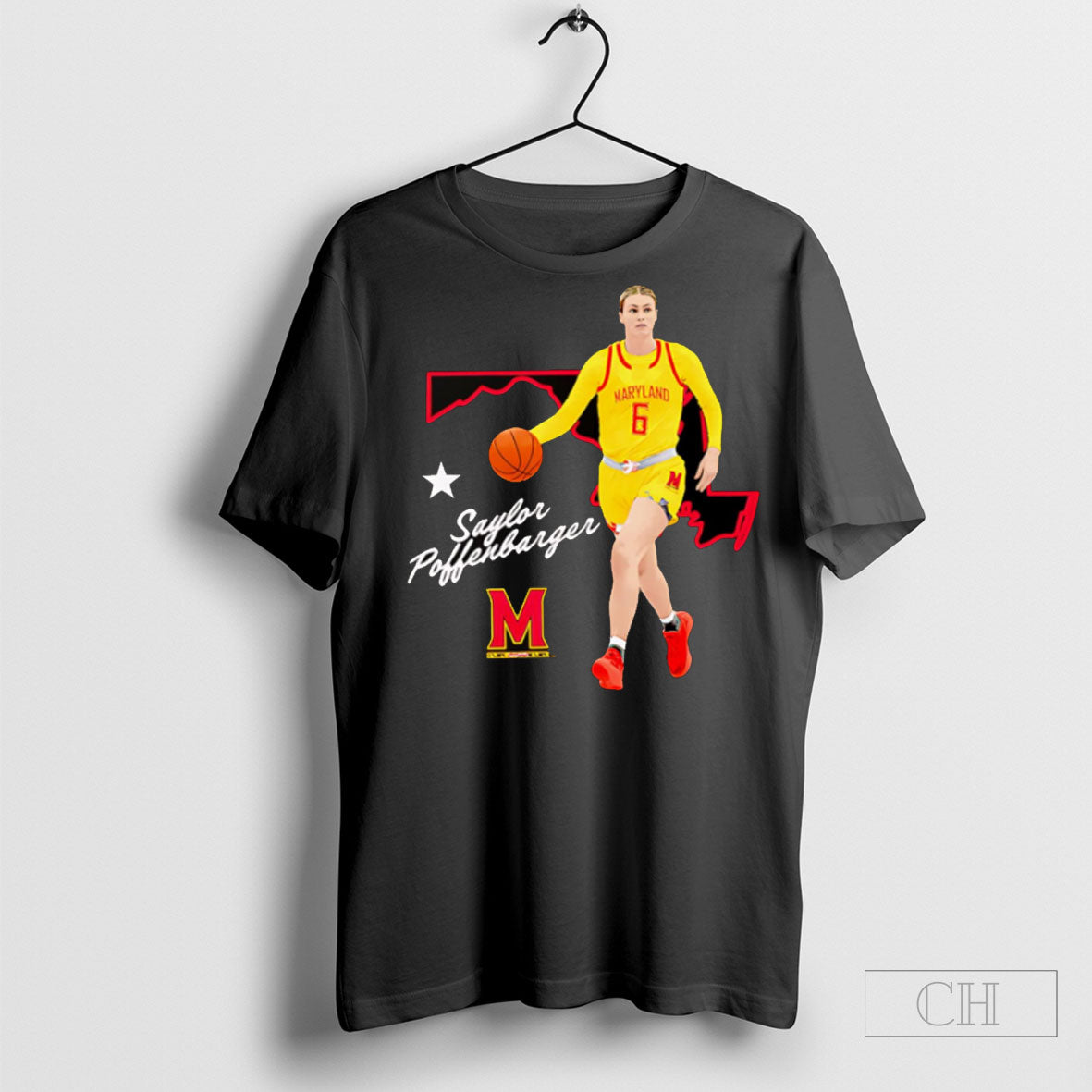 Saylor Poffenbarger Maryland Basketball Tee Modern Look