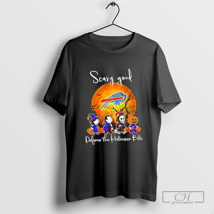 Scary Good Defense This Halloween Buffalo Bills Football TShirt Retro