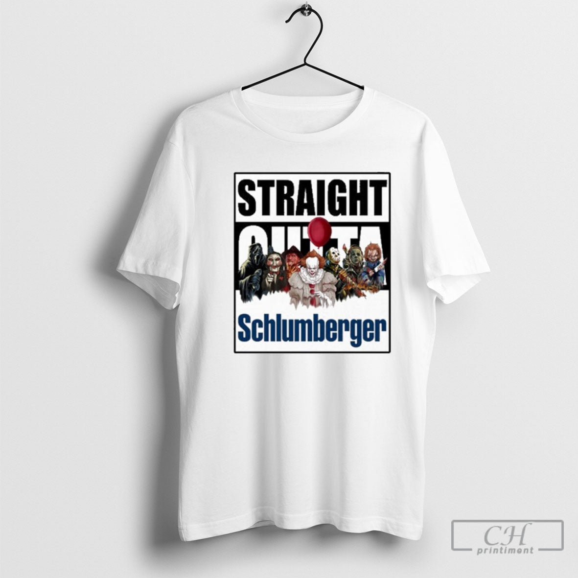 Schlumberger Logo Straight Outta Horror Film Halloween Sweatshirt