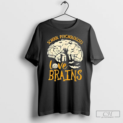 School Psychologists Love Brains Halloween Sweatshirt Unique Gift