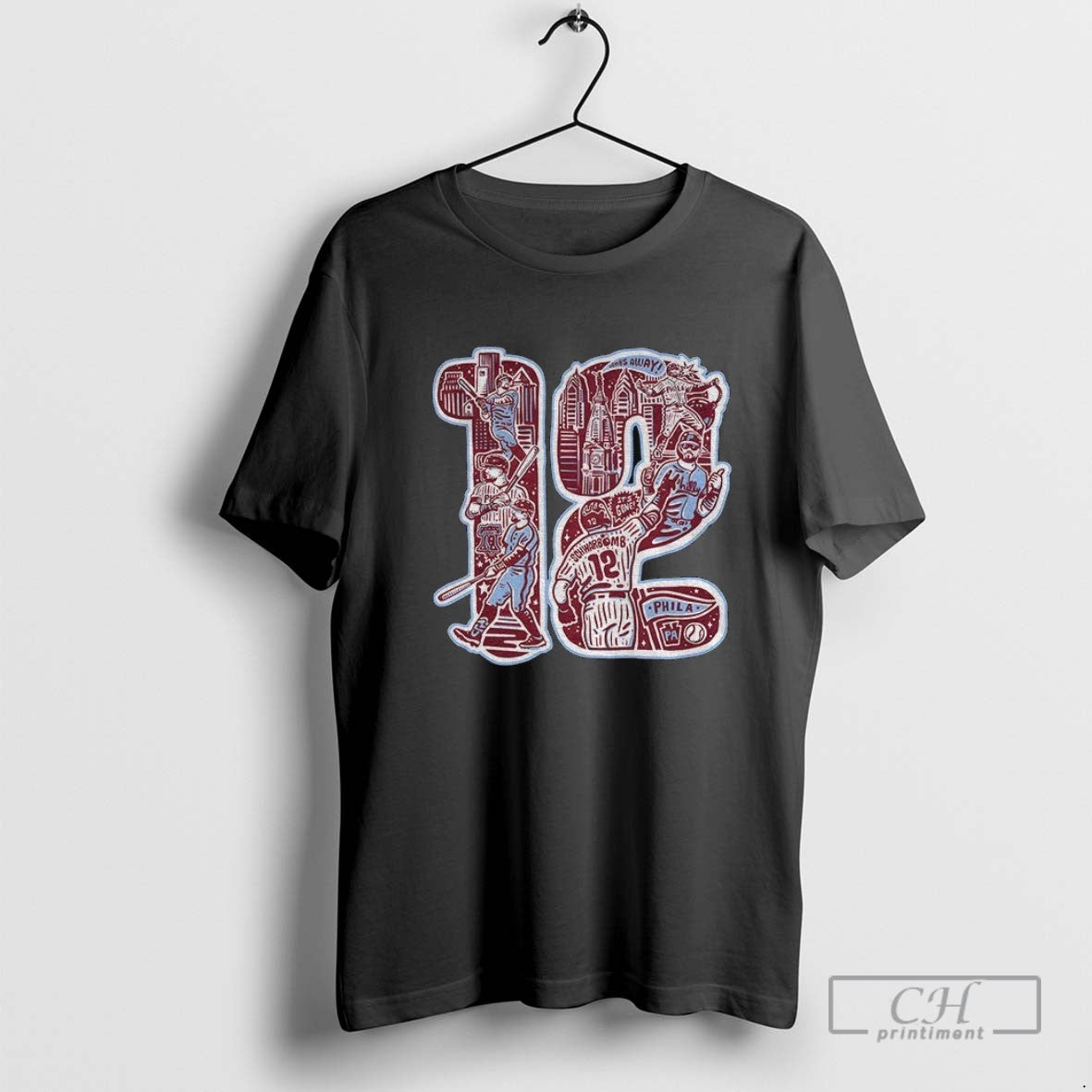 Schwarbomb Kyle Schwarber 12 Phillies Baseball Long Sleeve Designer