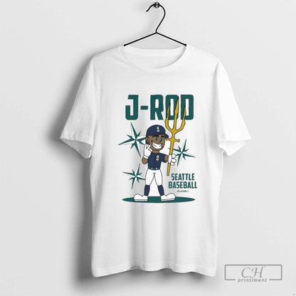 Seattle Julio Rodriguez Summer Cartoon Shirt Retro Merch