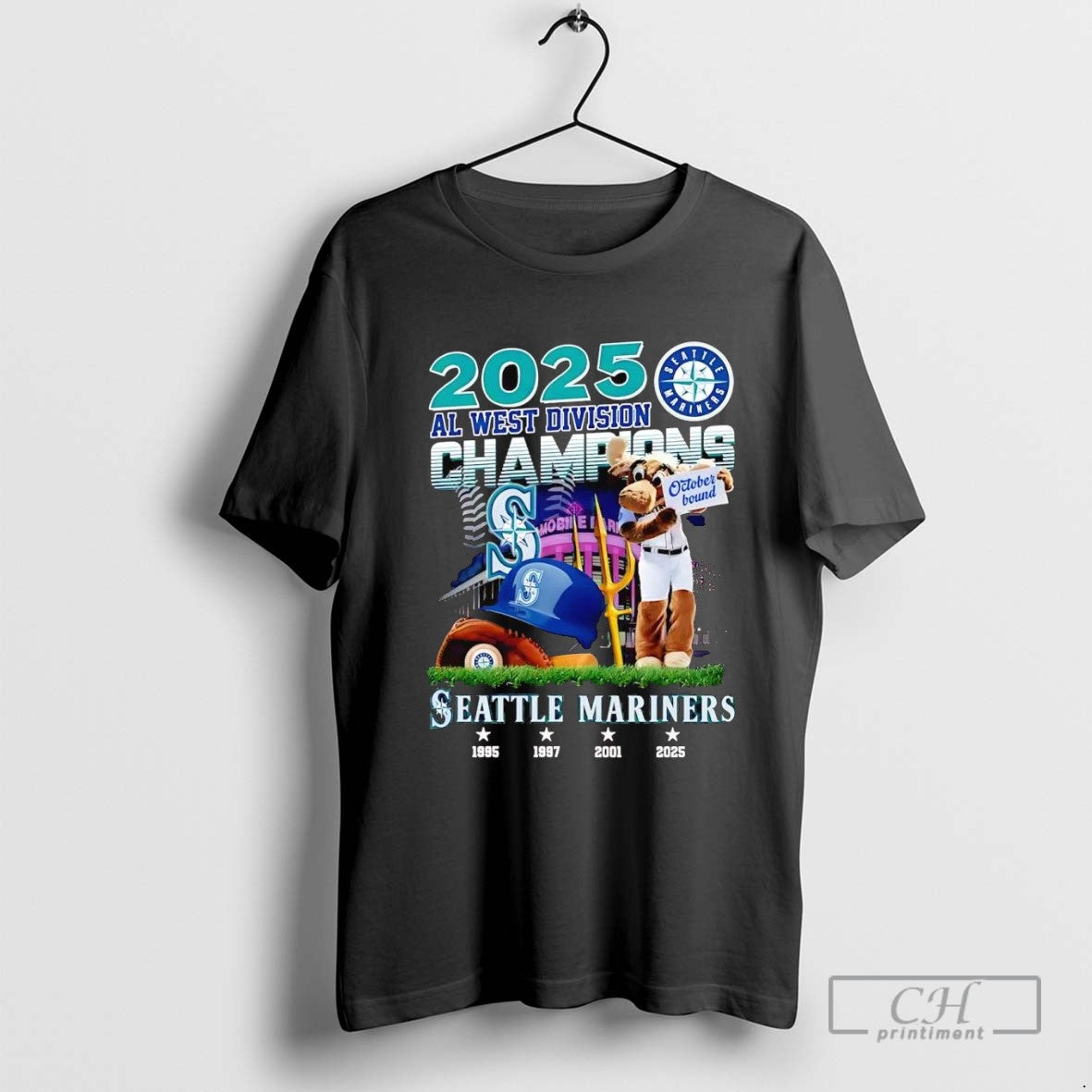 Seattle Mariners 2025 Al West Division Champions October Bound Shirt