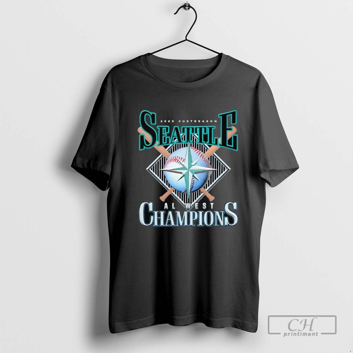 Seattle Mariners 2025 Postseason Al West Champions Diamond Shirt