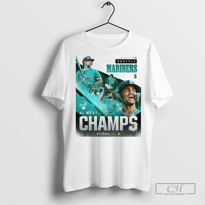 Seattle Mariners Al West Champions 2025 Player T Shirts Sweatshirt