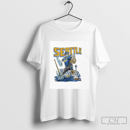 Seattle Mariners Aces Inferno Skeleton TShirt Designer Design